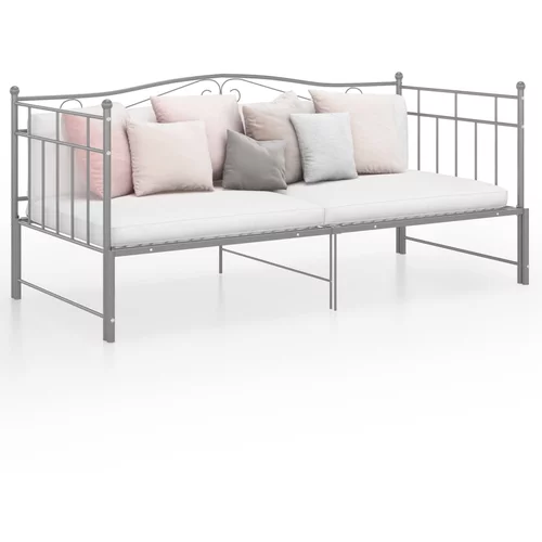  za krevet na razvlačenje sivi metalni 90 x 200 cm