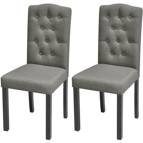 vidaXL Jedilni stoli 2 kosa sivo blago Cene