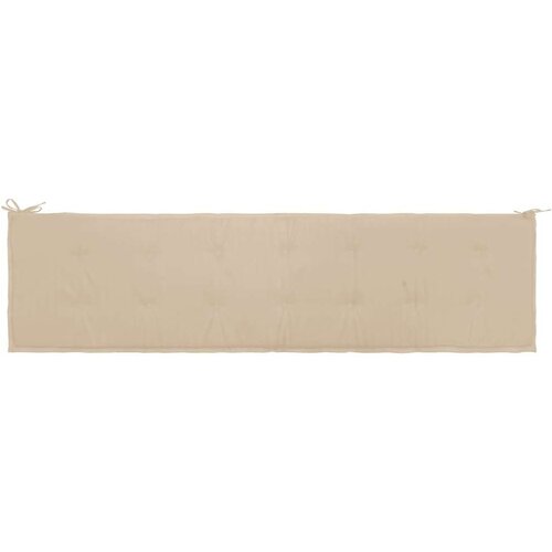 Jastuk za vrtnu klupu bež 200 x 50 x 3 cm od tkanine Oxford Slike