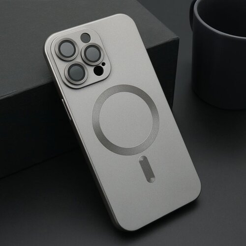 Maska elegant magsafe za iphone 15 pro max/ siva Slike