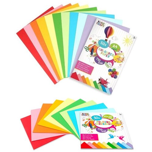  Set papira u boji 50 kom | izaberite dimenzije (papir u boji za djecu) Slike