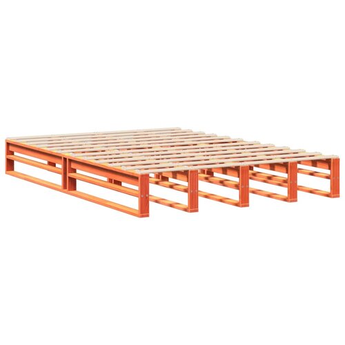 VidaXL Okvir kreveta bez madraca vo&amp;scaron;tano smeđi 135x190 cm od borovine Slike