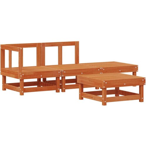  Set lounge namje&amp;scaron;taja za vrt 4 pcs Vo&amp;scaron;tanosmeđa Slike