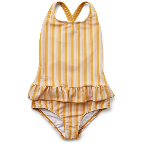 Liewood dječji kupaći kostim amara stripe peach/sandy/yellow mellow