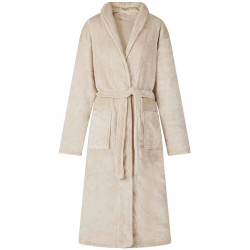 vidaXL Kopalni plašč brez kapuce Bež xl Flanel Cene