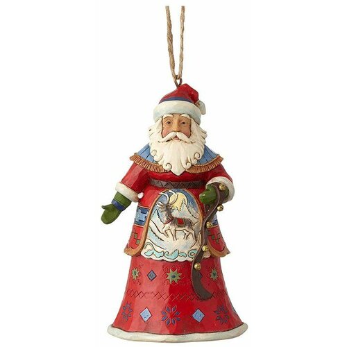 Jim Shore figura Lapland Santa With Bells Hanging Ornament Figure Slike