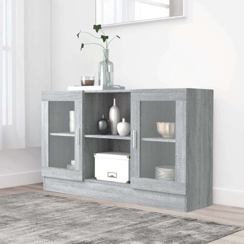  Vitrina boja sivog hrasta sonome 120 x 30 5 x 70 cm drvena Cijene
