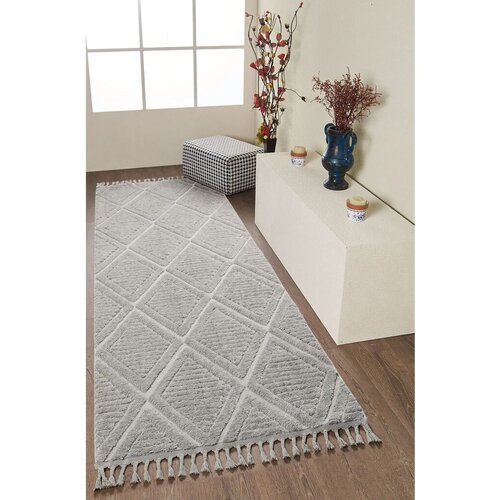 Conceptum Hypnose tepih 742B, pravougaoni, 100x250 cm, sivi Cene