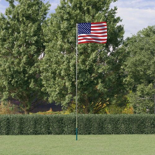 vidaXL Zastava Združenih držav Amerike in drog 5,55 aluminij Cene