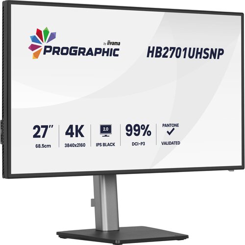 Iiyama ProGraphic HB2701UHSNP-B 27&amp;quot; 16:9 ravni IPS UHD zaslon, 60Hz, 4ms USB-C (DP, PD 96W), KVM-stikalo Slike