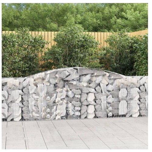  Obokane gabion košare 2 kosa 400x30x100/120 cm pocinkano železo Cene