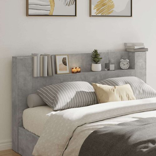 Ormarić za uzglavlje LED svjetlima boja betona 180x16 5x103 5cm Cijene