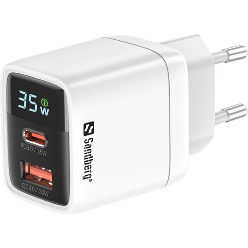 Sandberg 2in1 Charger 1xUSB-C 1xUSB-A PD 35W pametni polnilnik Cene