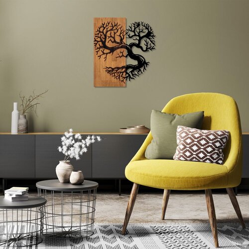 Wallity Zidna dekoracija Monumental Tree 4, 58x58 cm, Crna Slike