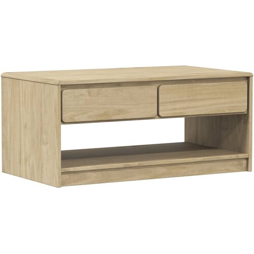 Maison Chic Klubska mizica - kavna mizica - Nizka mizica SAUDA hrast 99x55x45 cm trdna borovina, (21753036) Slike