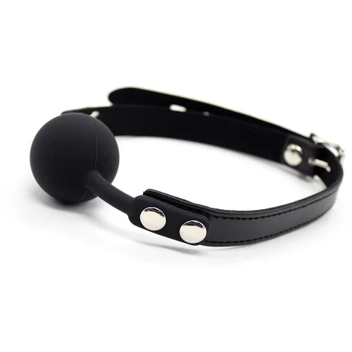 LateToBed BDSM Line Gag Silicone Ball Black