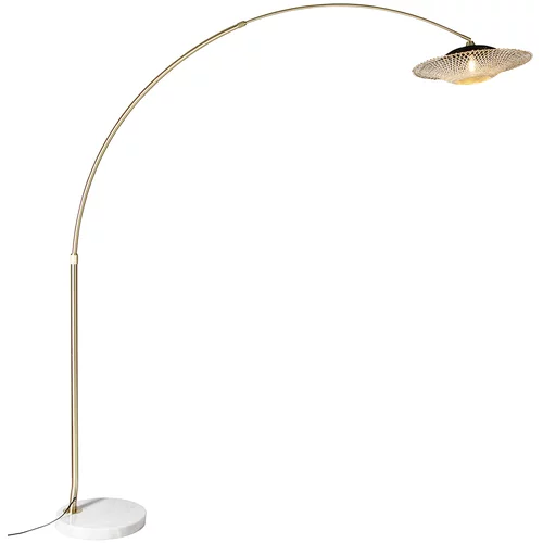 QAZQA Moderne booglamp wit oosterse kap met bamboe 50 cm - XXL Rina