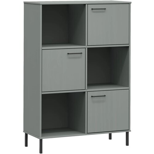 Maison Chic Knjižna omara - Knjižni regal z nogami siva 90x35x128,5 cm trden les OSLO, (21726154) Cene