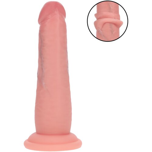 REALROCK realistični dildo s dvostrukom gustoćom (boja kože) - 15,5 cm Slike
