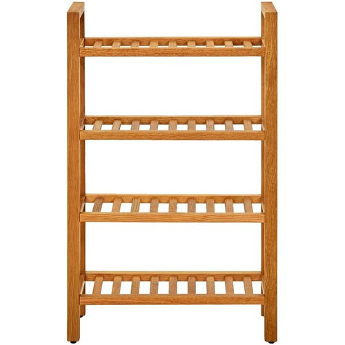Maison Chic Stojalo za čevlje - Stojalo za obutev s 4 policami 50x27x80 cm trdna hrastovina, (21776549) Slike