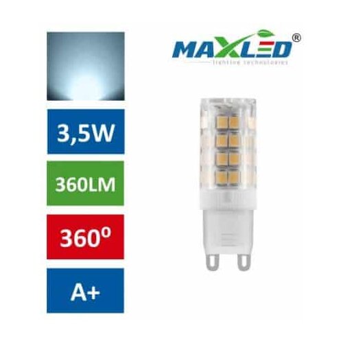 MAX-LED LED žarnica - sijalka G9 3,5W (25W) hladno bela 60000K Cene