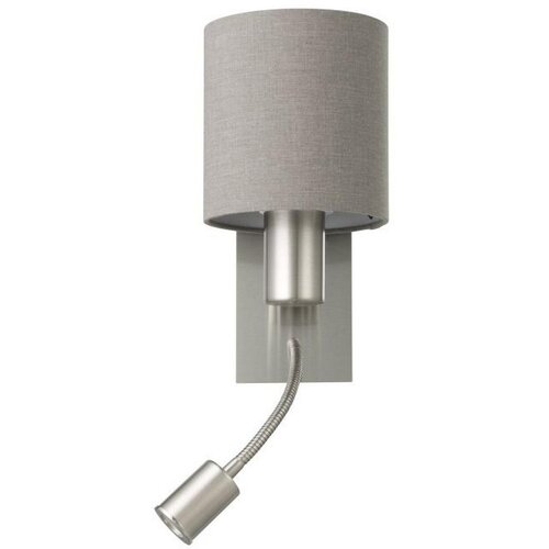 Eglo Pasteri zidna/2, e27, led 3,5w, nikl-mat, siva Slike