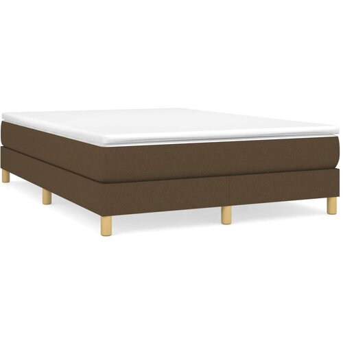 VidaXL Box spring posteljni okvir temno rjav 140x200 cm blago, (20736828) Slike