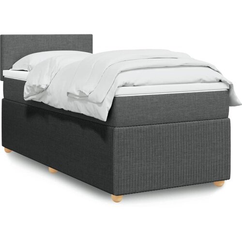 vidaXL Krevet s oprugama i madracem tamnosivi 100 x 200 cm od tkanine Cijene
