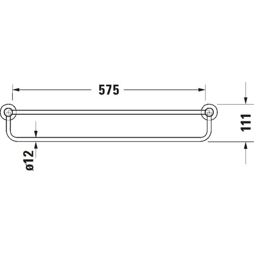 Duravit 99251000 - zidni držač za pe&amp;scaron;kire d-code 65 cm, sjajni hrom Slike