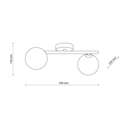  plafonsko svetlo elyon 5xG9/40W/230V crna/bela Slike