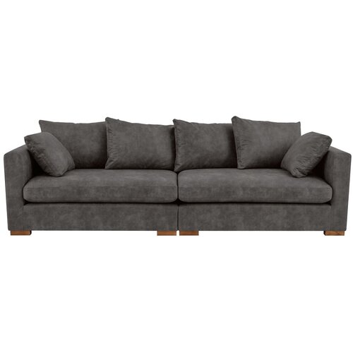 Scandic Antracitno siva sofa od imitacije kože 266 cm Hamburg &amp;ndash; Slike