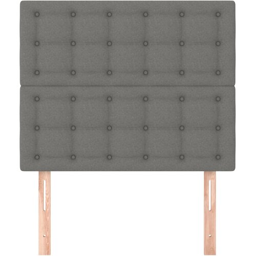  Uzglavlje tamno sivo 100x5x118/128 cm tkanina Slike