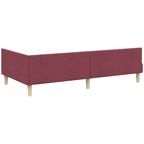  Kutni krevetni okvir s madracem Ostalo 2 pcs Siva tkanina Slike