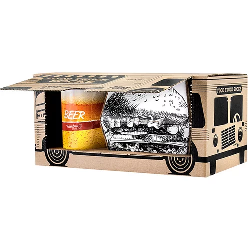 Kesi Food Truck Socks Box Beer Burger Set 3 pairs