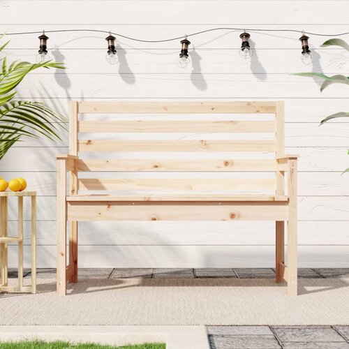 VidaXL Vrtna klupa 109 x 48 x 91 5 cm od masivne borovine Slike