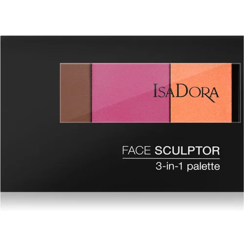 IsaDora Face Sculptor 3-in-1 Palette posvetlitvena in bronz paleta odtenek 65 Bronze Plum 12 g