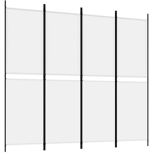 Maison Chic Paravan - Sobne pregrade 4-delni bel 200x180 cm blago, (22111889) Cene