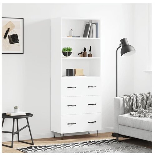 vidaXL Visoka komoda bijela 69 5x34x180 cm konstruirano drvo Cijene