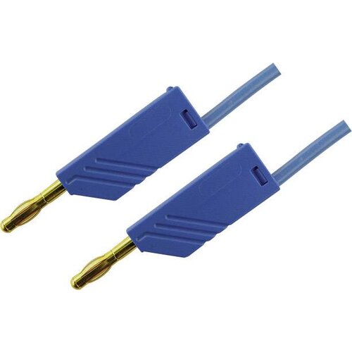 SKS Hirschmann 4mm PVC-test lead\, on both sides stackable plugs - Au\, 2\,5mm²\, 25 cm Merilni kabel 0\,25m modra\, MLN 25/2\,5 934059702, (20423345) Cene