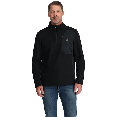 Spyder Mens Bandit 1/2 Zip Black S Skakalec