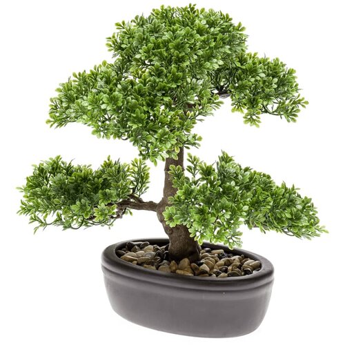 Emerald umetni fikus mini bonsai zelene barve 32 cm Cene