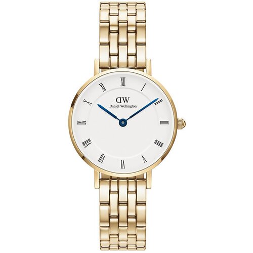 Daniel Wellington Ročna ura Petite Roman Numerals 5-Link DW00100682 Zlata Slike