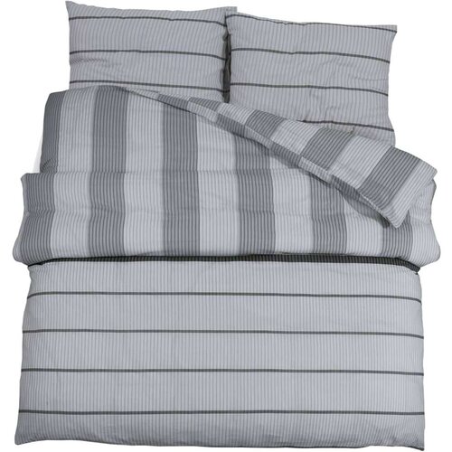 vidaXL Set posteljine za poplun sivi 140 x 200 cm pamučni Cijene