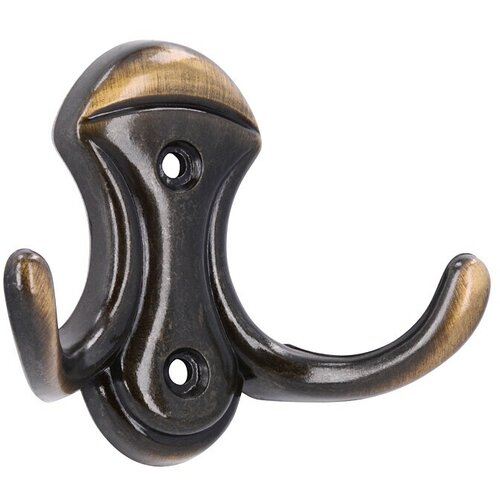 SIRO Garderobna kljuka (Do x &amp;Scaron; x V: 84 x 67 x 33 mm, &amp;Scaron;tevilo kaveljčkov: 2 kos, Rjava, Jeklo) Slike