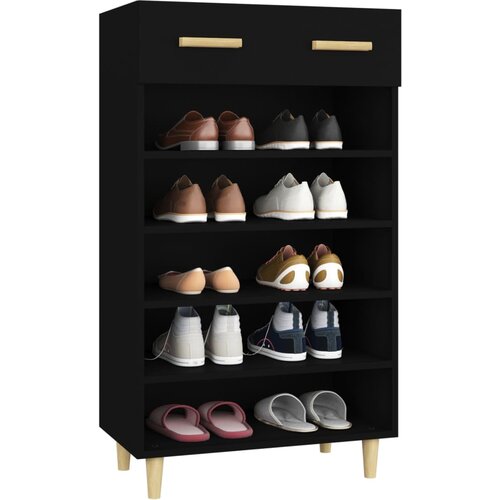 za cipele crni 60 x 35 x 105 cm od konstruiranog drva Slike
