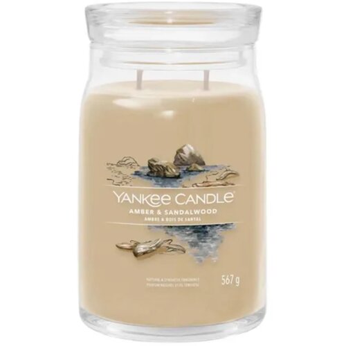 Yankee Candle Signature Jar dišeča sveča Amber & Sandalwood - Large Cene