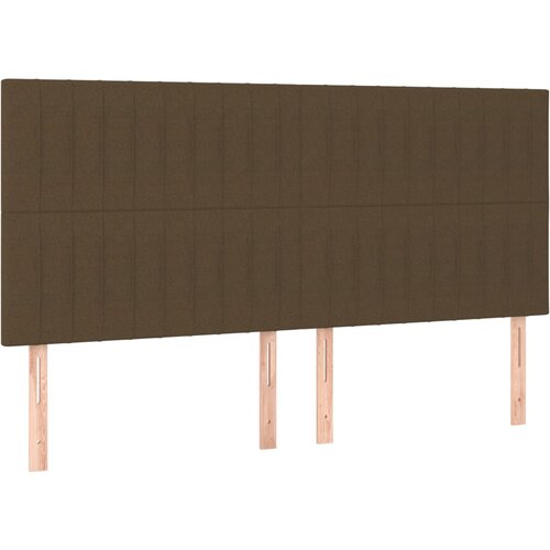 Maison Chic Posteljno vzglavje - Vzglavna omarica 4 kosa temno rjav 100x5x78/88 cm blago, (22077463) Cene
