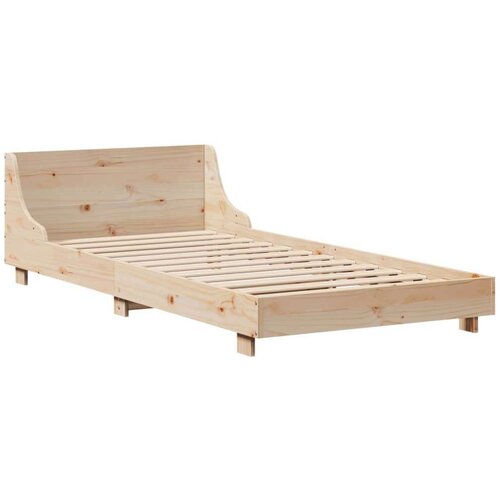 vidaXL Posteljni okvir brez vzmetnice 100x200 cm trdna borovina Cene
