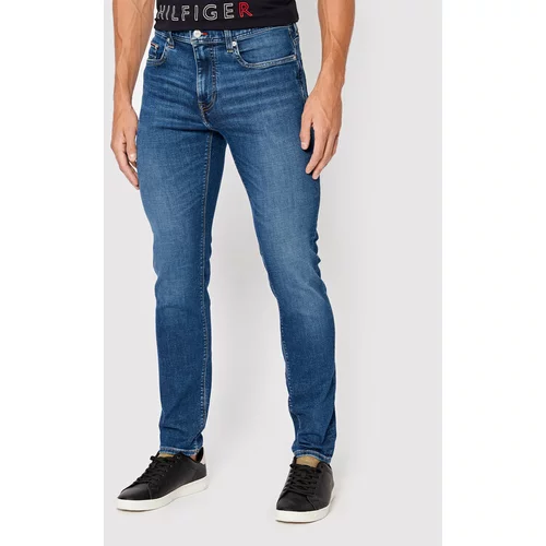 Tommy Hilfiger Jeans hlače Bleecker MW0MW28619 Modra Slim Fit
