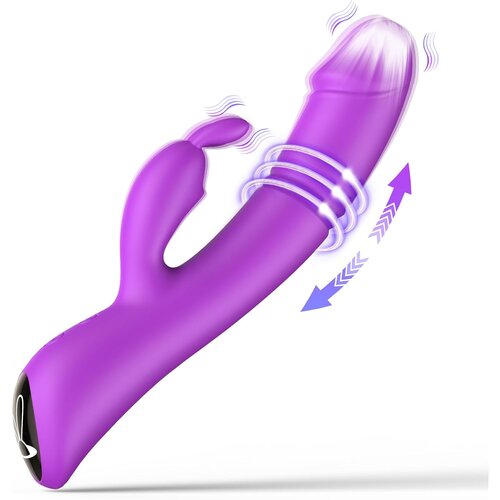 Paloqueth Thrusting Rabbit G-Spot Vibrator Purple Cene